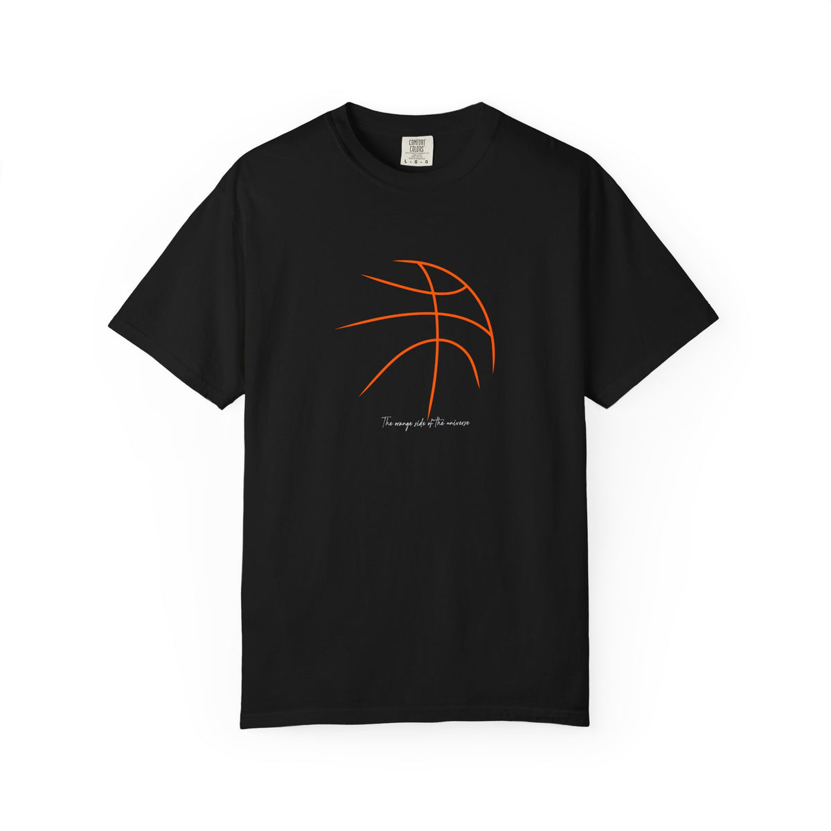 Black basketball outline tee