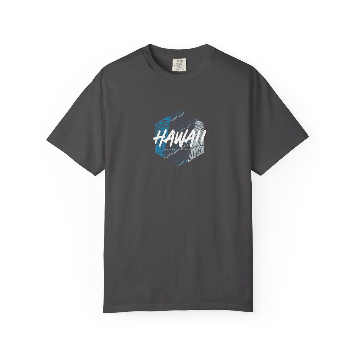 Gray hawaii surf hex graphic t-shirt