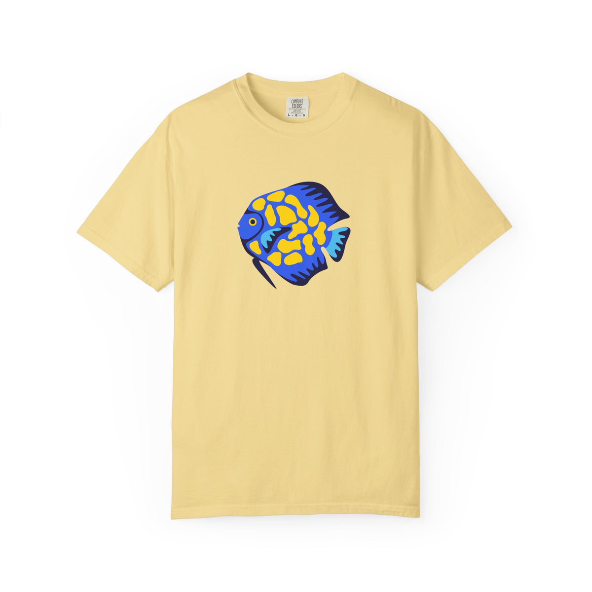 T-Shirt — Tropical Blue Yellow Angelfish Graphic Tee