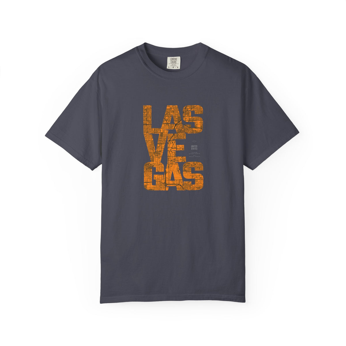 Las vegas vintage text graphic t-shirt