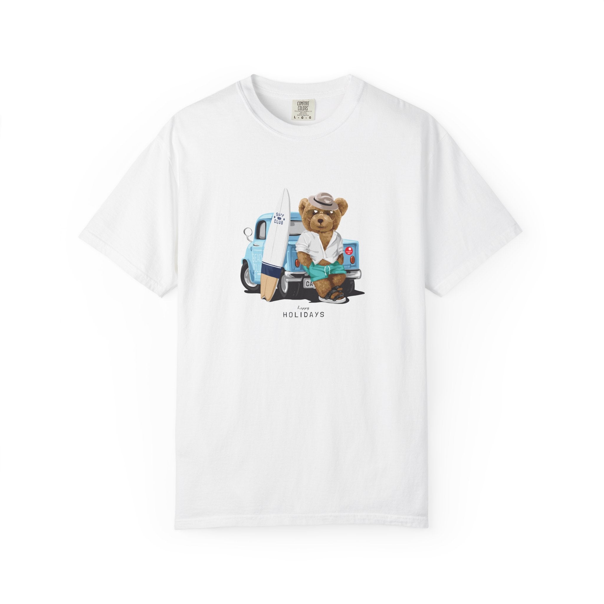 White bear vacation graphic t-shirt