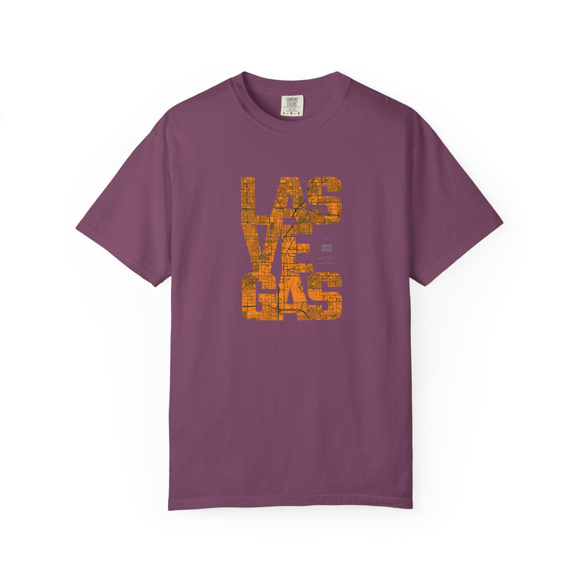 Las vegas vintage text graphic t-shirt