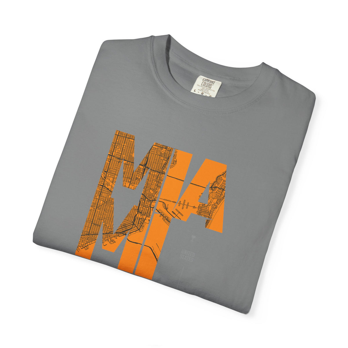 MIA MI Retro Block Graphic T-Shirt Printify