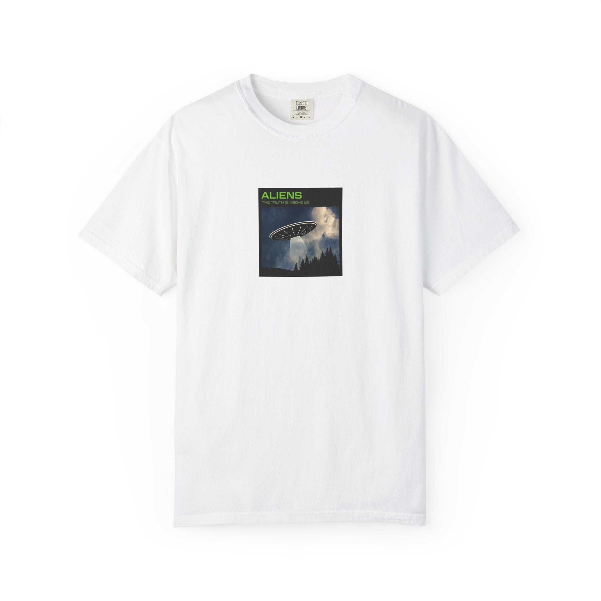 Aliens UFO Night Graphic T-Shirt Printify