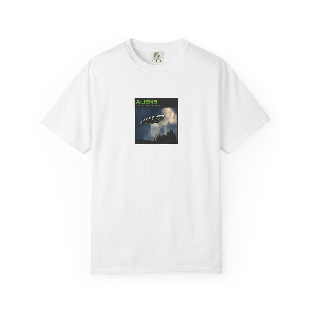 Aliens UFO Night Graphic T-Shirt Printify