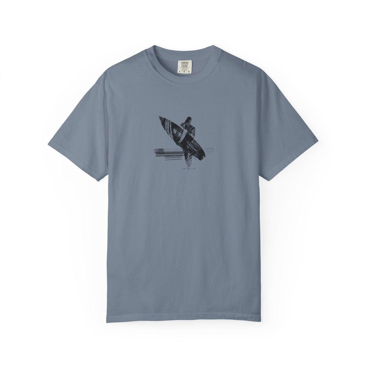 Surfboard rider graphic t-shirt