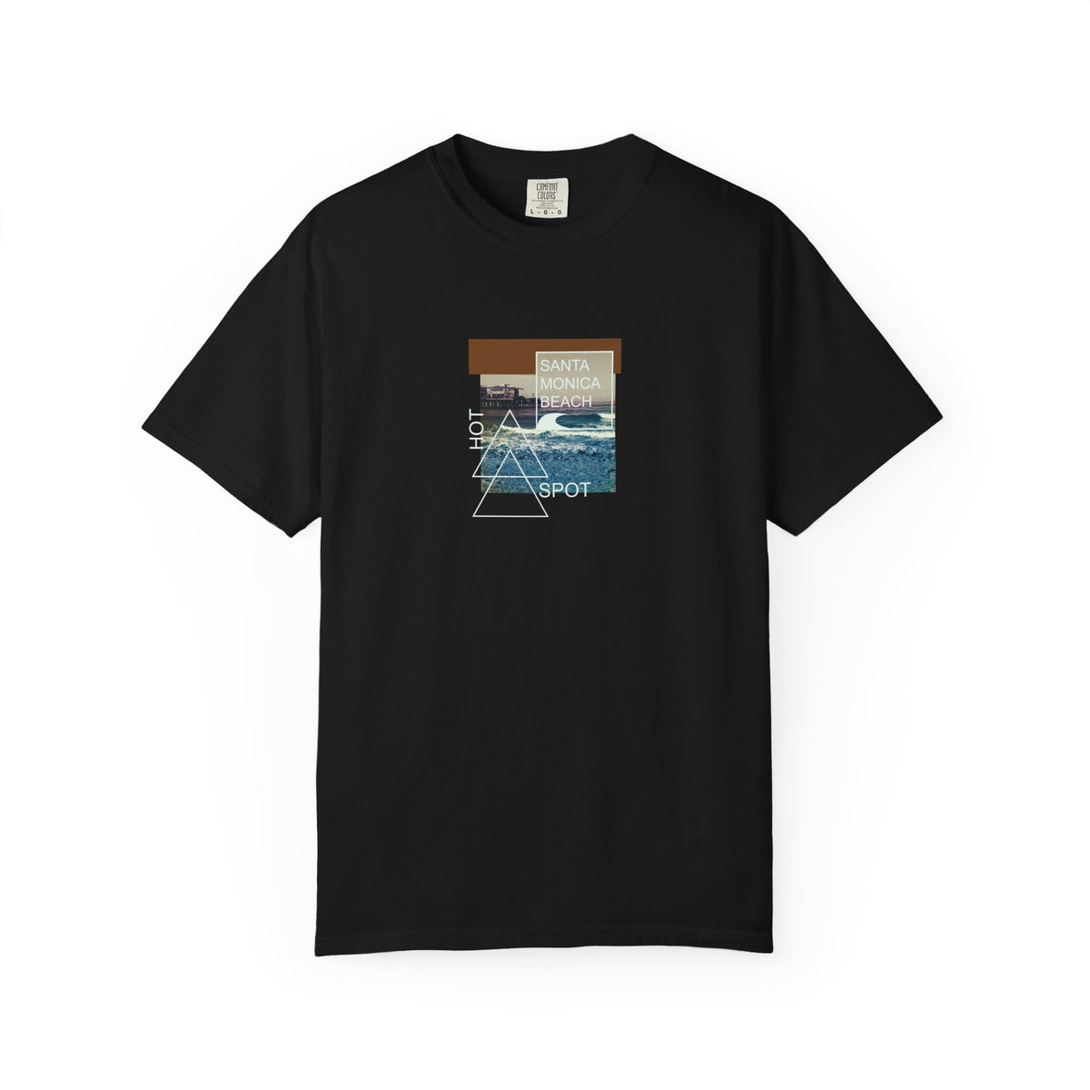 Santa monica beach graphic t-shirt