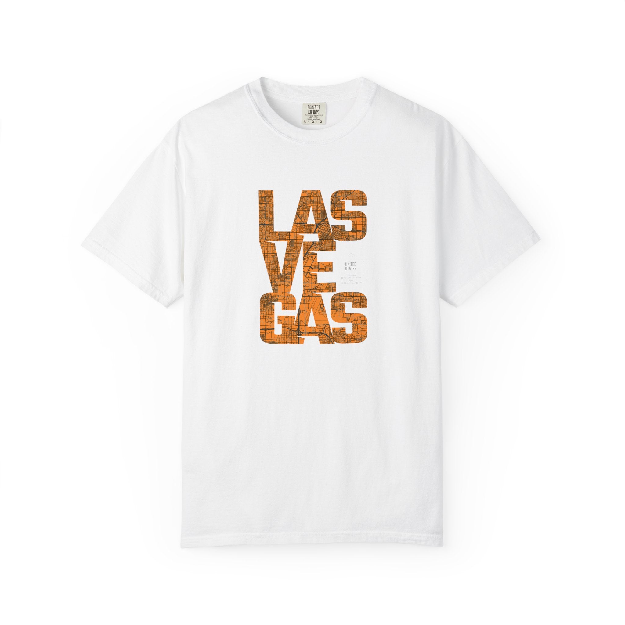 Las vegas vintage text graphic t-shirt