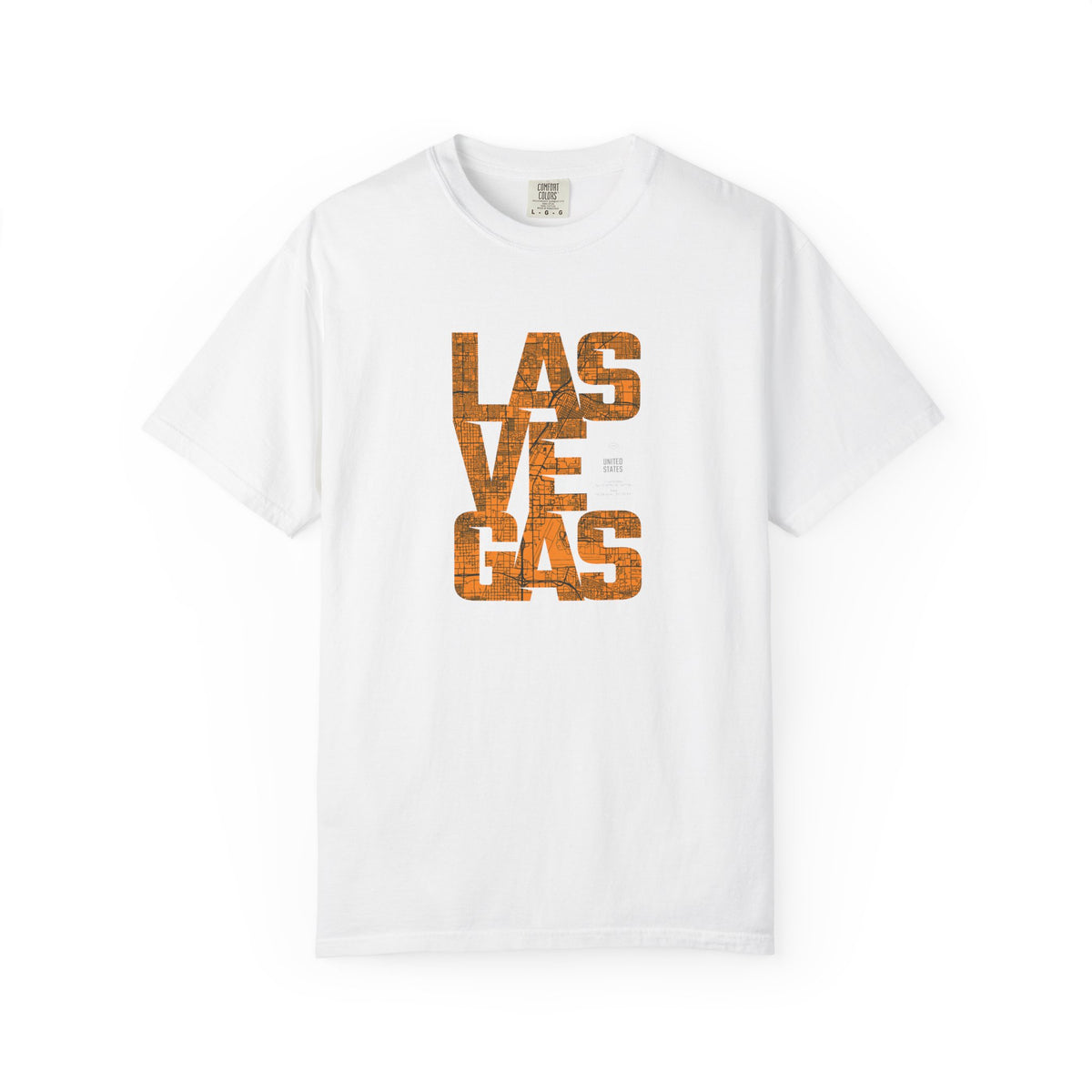 Las vegas vintage text graphic t-shirt