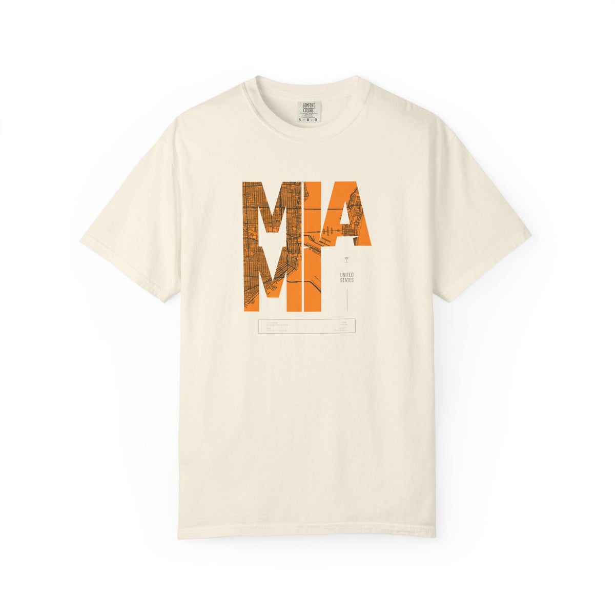 Miami retro block graphic t-shirt