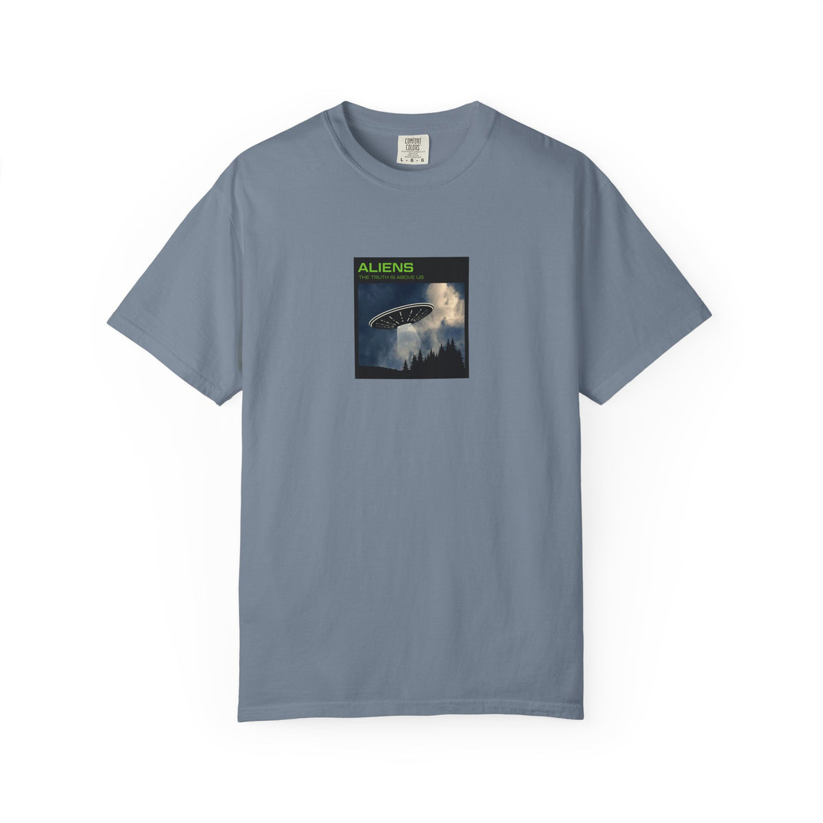 Aliens UFO Night Graphic T-Shirt Printify