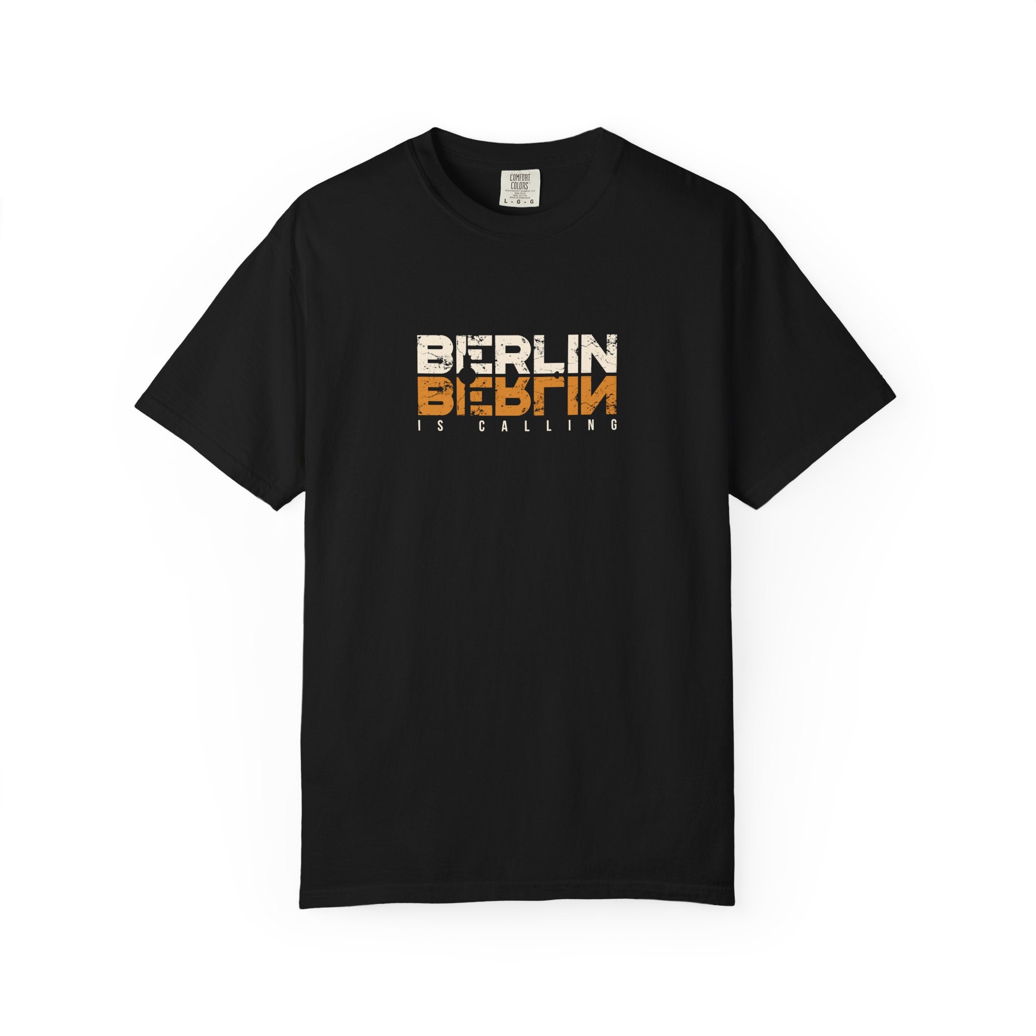 Black berlin is calling distressed graphic t-shirt