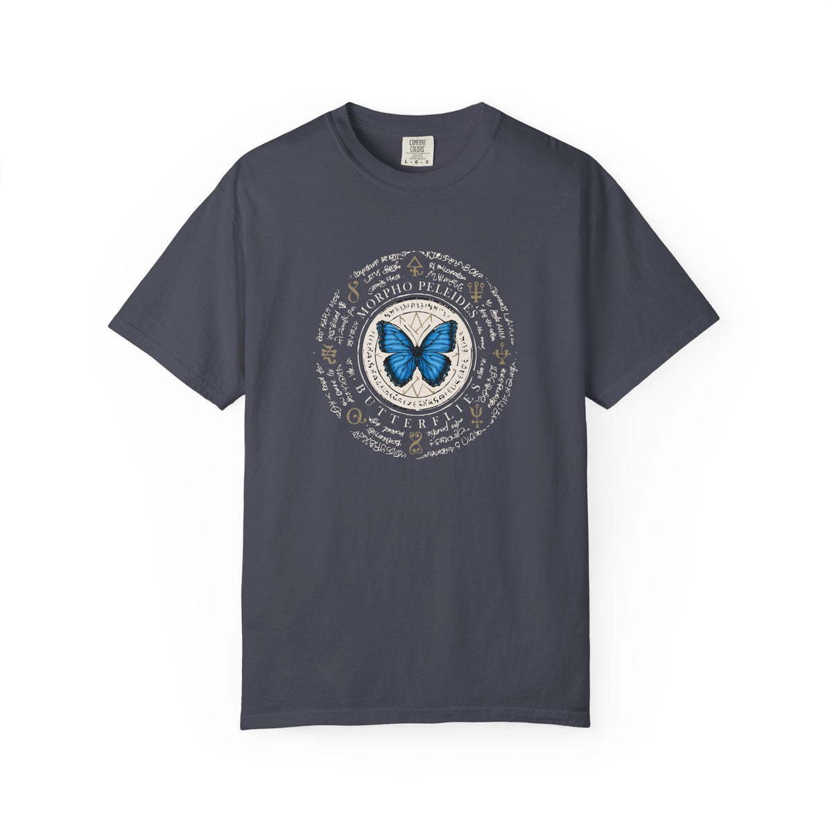 Gray t-shirt with a graphic design of a rat and text 'Feral but Friendly' on a white background