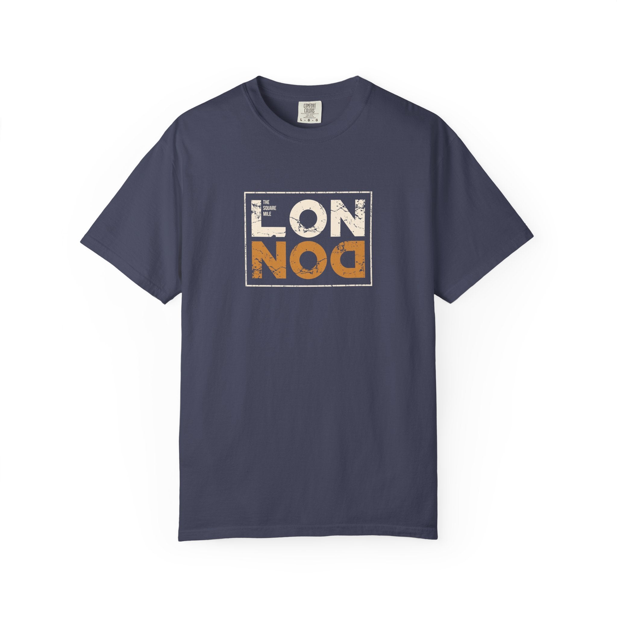 Navy blue london graphic t-shirt