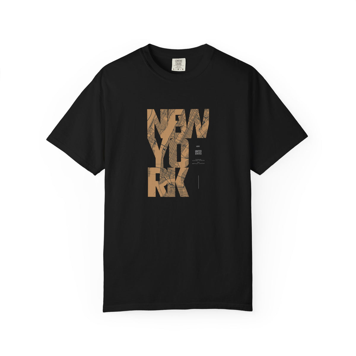 New york woodgrain graphic t-shirt