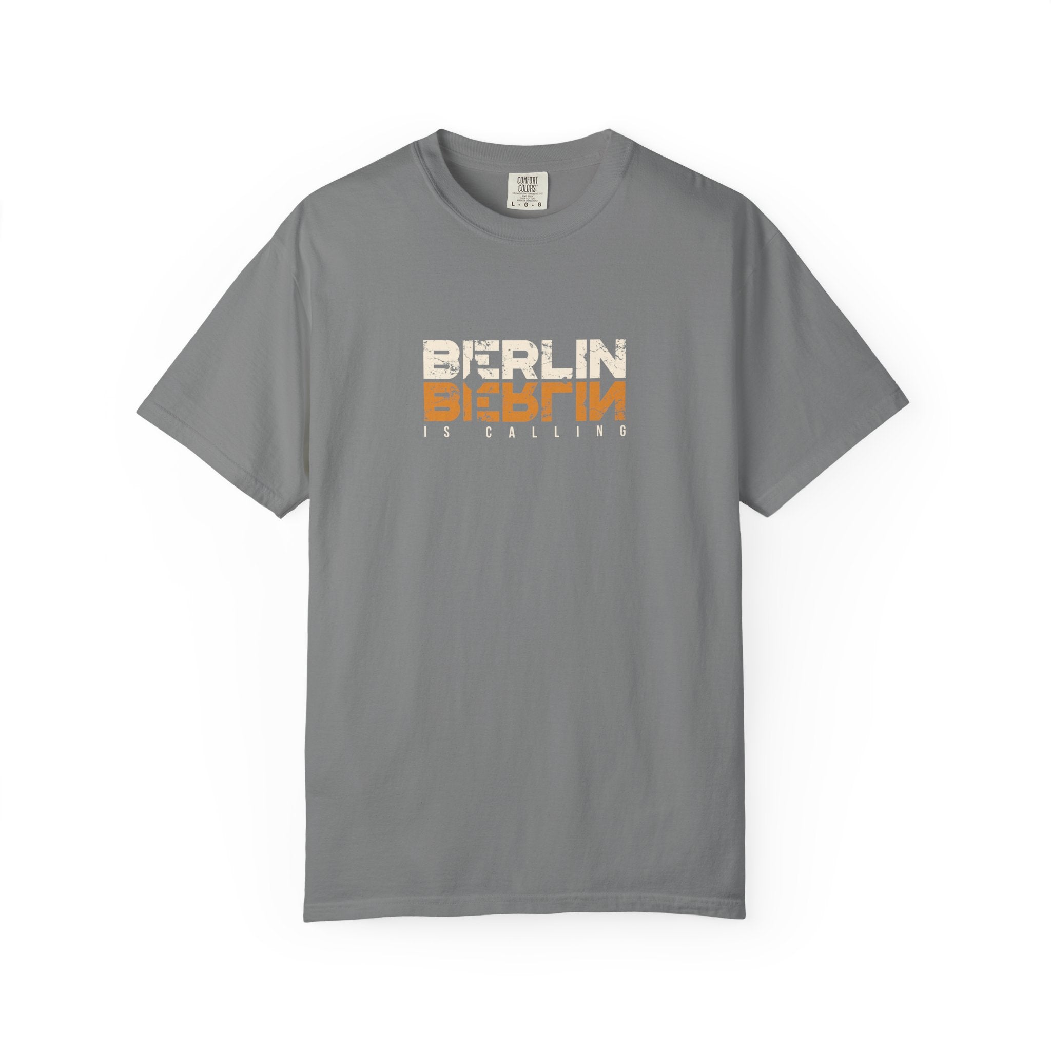 Gray berlin is calling distressed graphic t-shirt