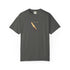 Gray windsurfing sunset graphic t-shirt