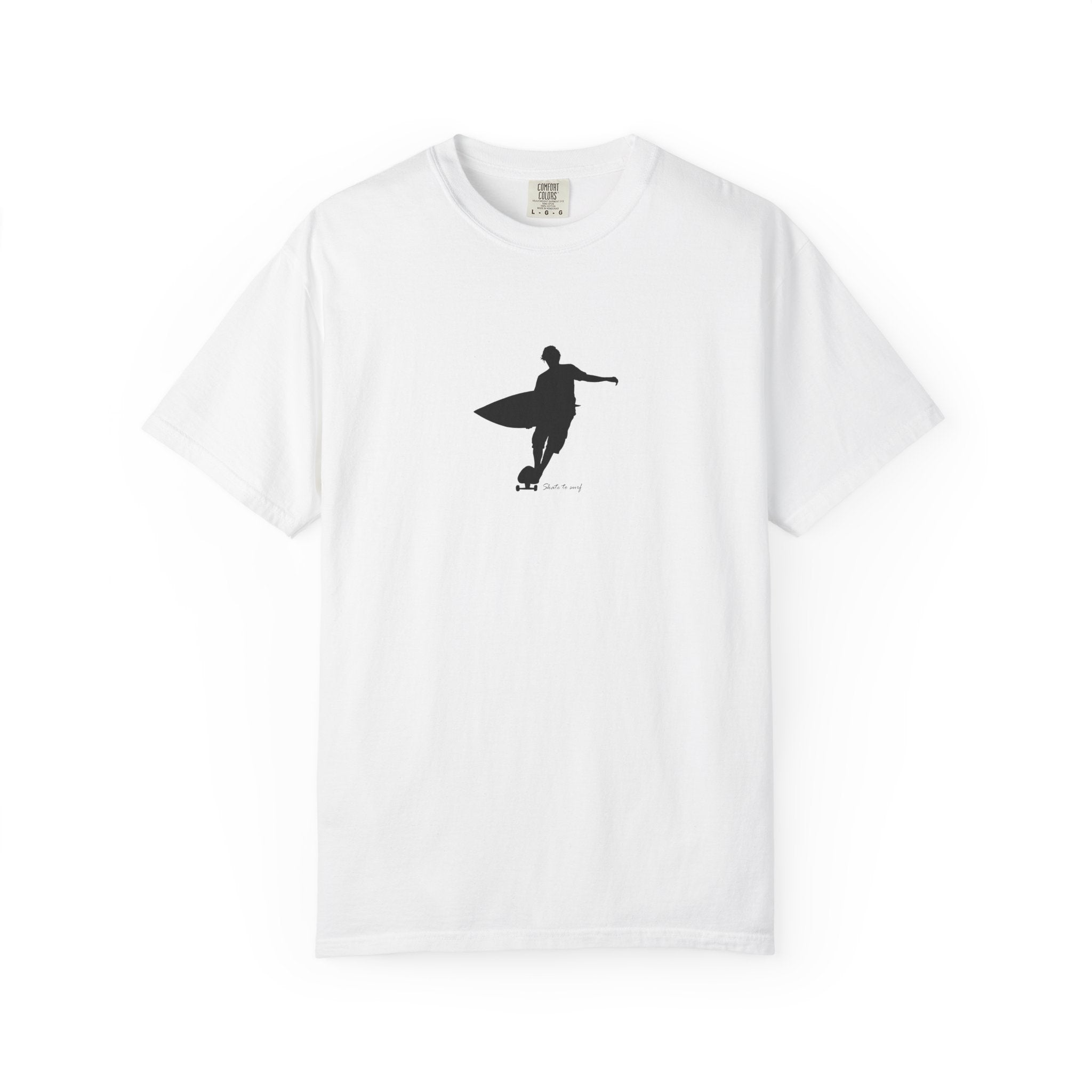 Surfboard silhouette surfer graphic t-shirt