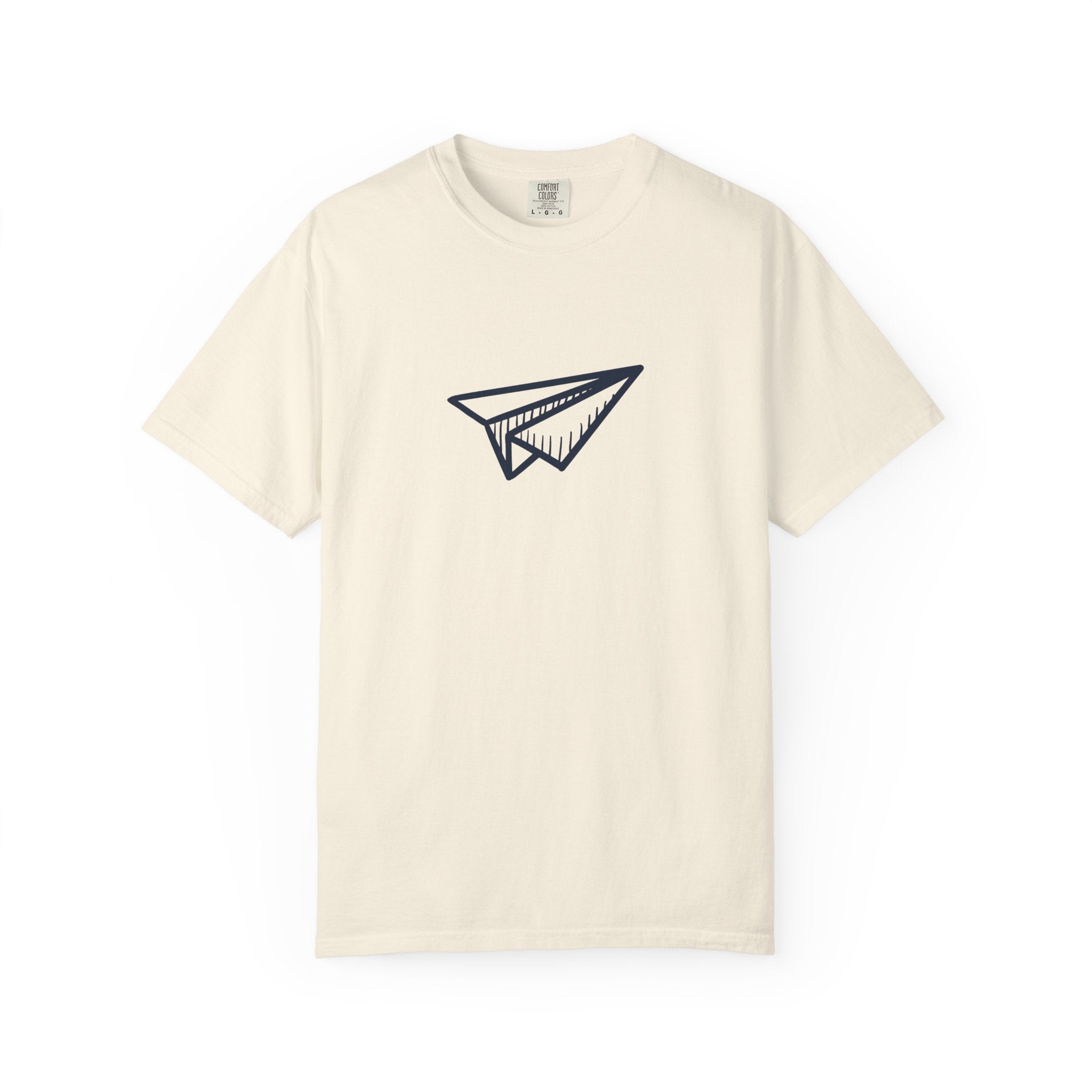 Paper airplane wanderlust graphic t-shirt