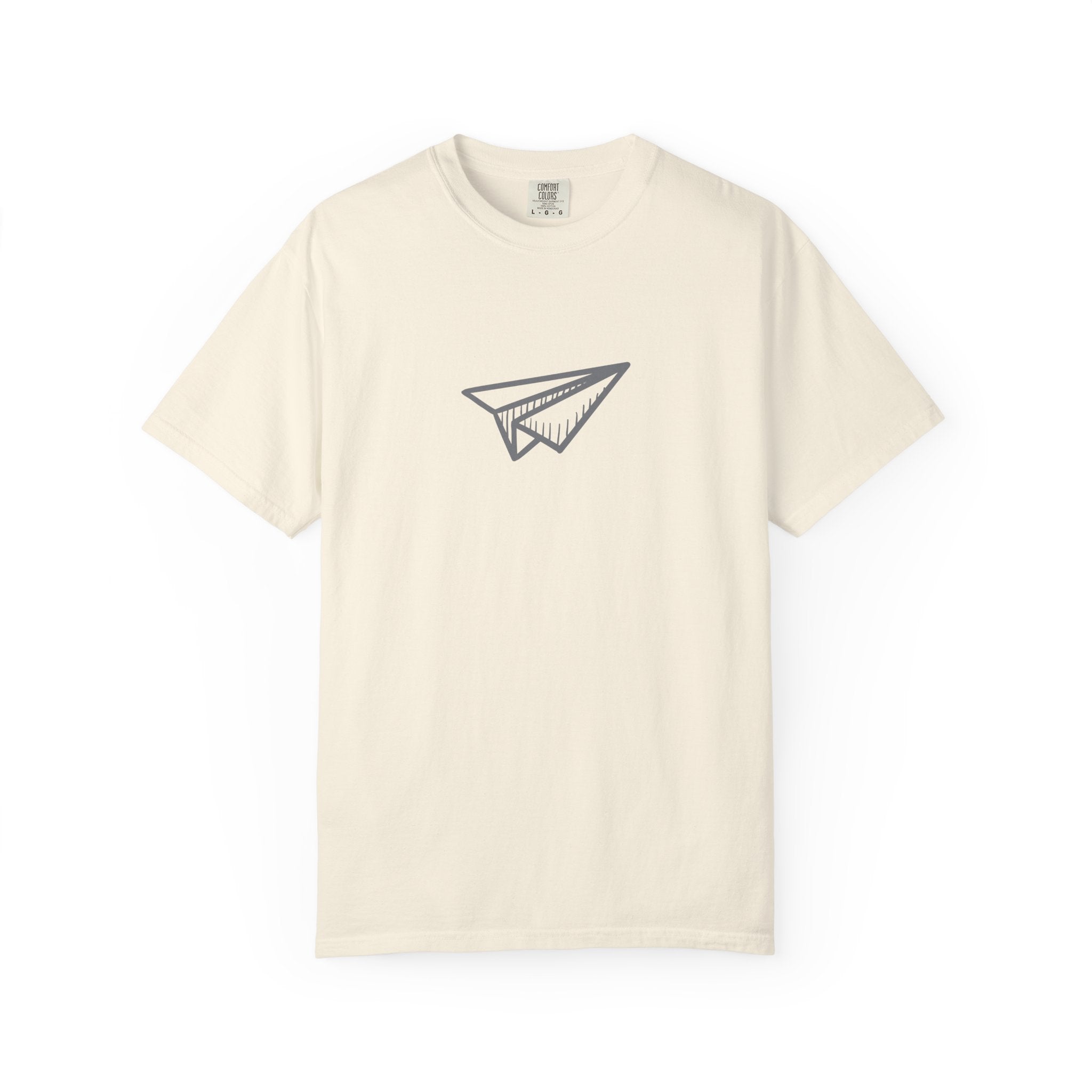 Paper airplane travel graphic t-shirt