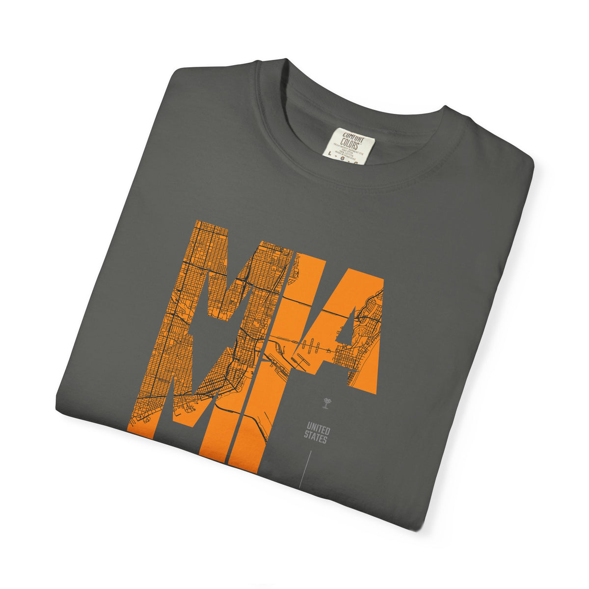 MIA MI Retro Block Graphic T-Shirt Printify