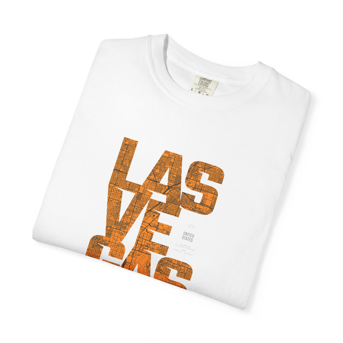 Las vegas vintage text graphic t-shirt