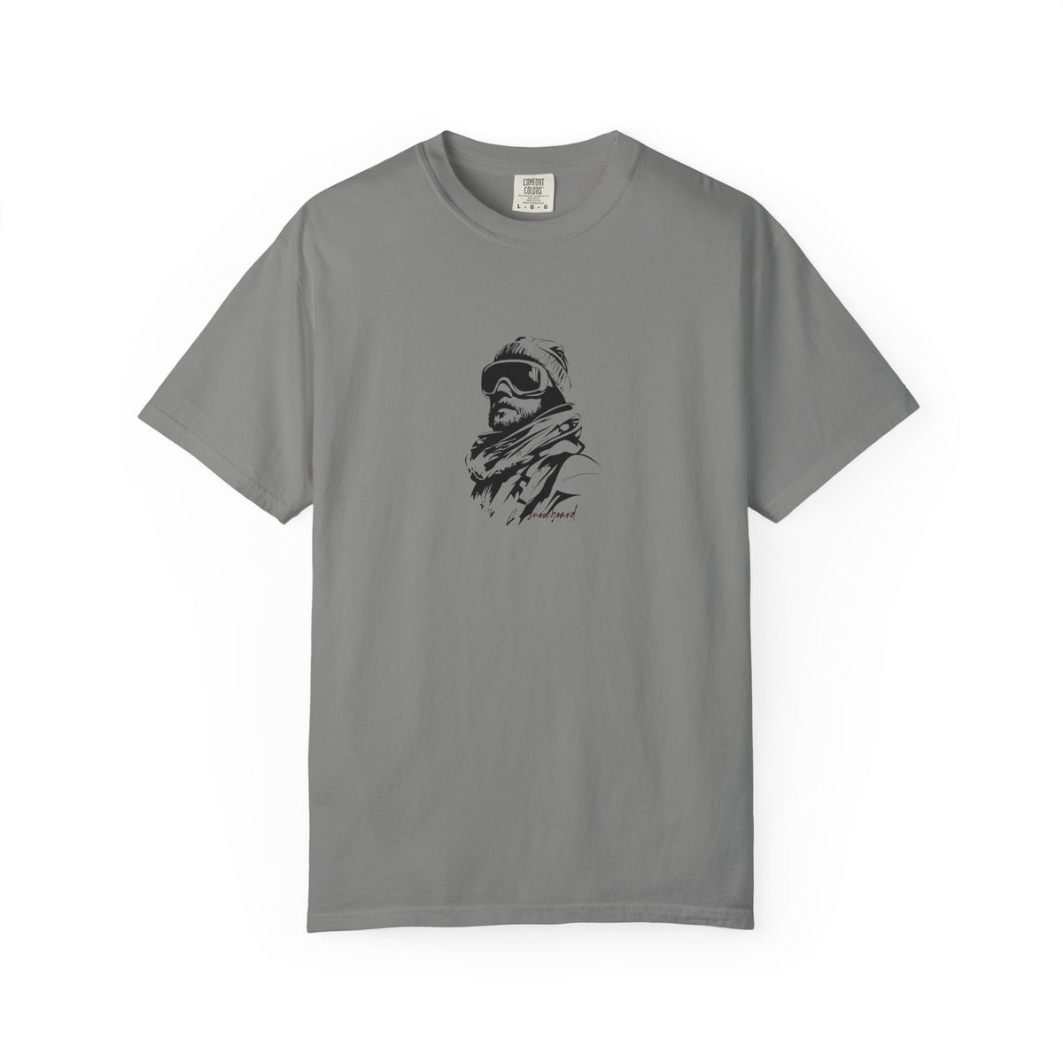 Gray adventure traveler graphic t-shirt