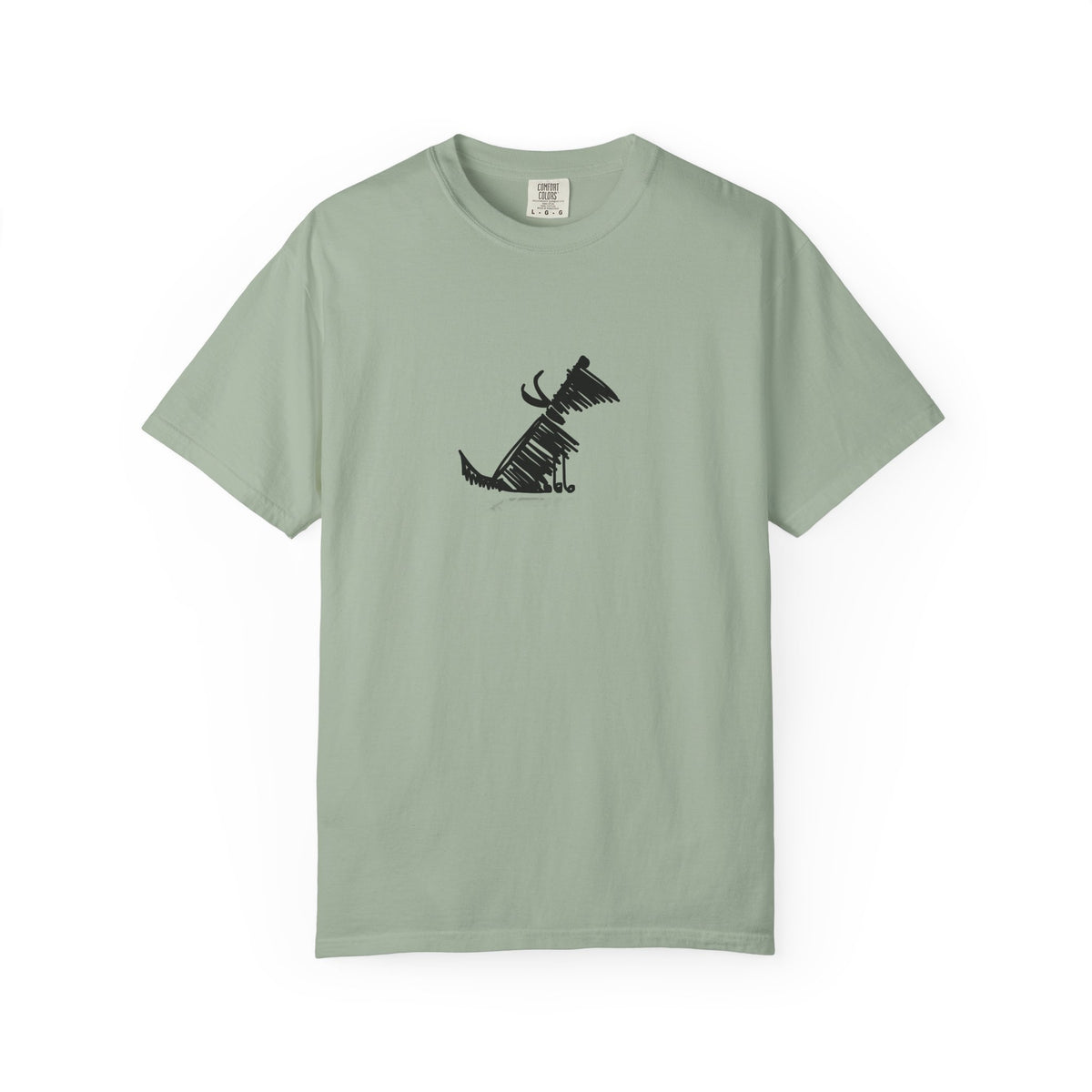 Abstract dog graphic t-shirt