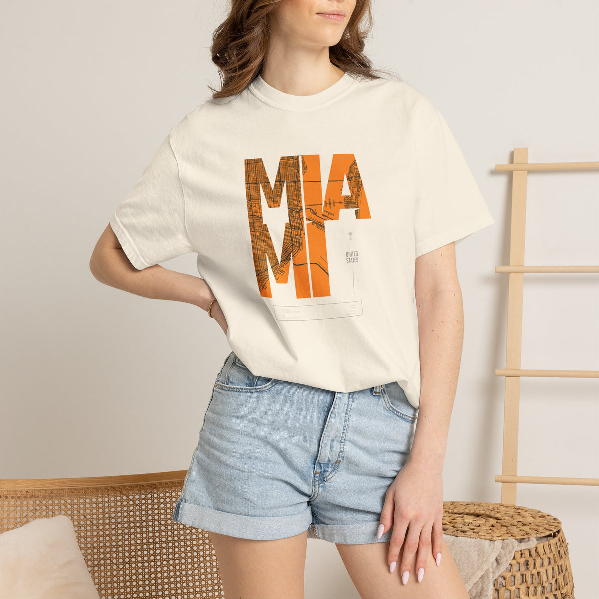 MIA MI Retro Block Graphic T-Shirt Printify