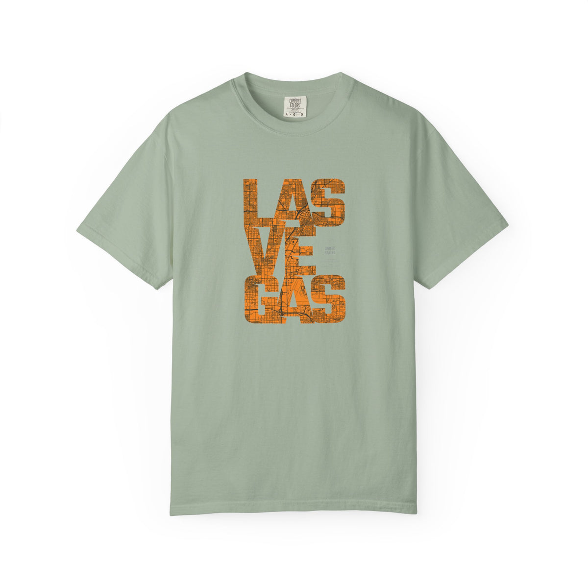 Las vegas vintage text graphic t-shirt