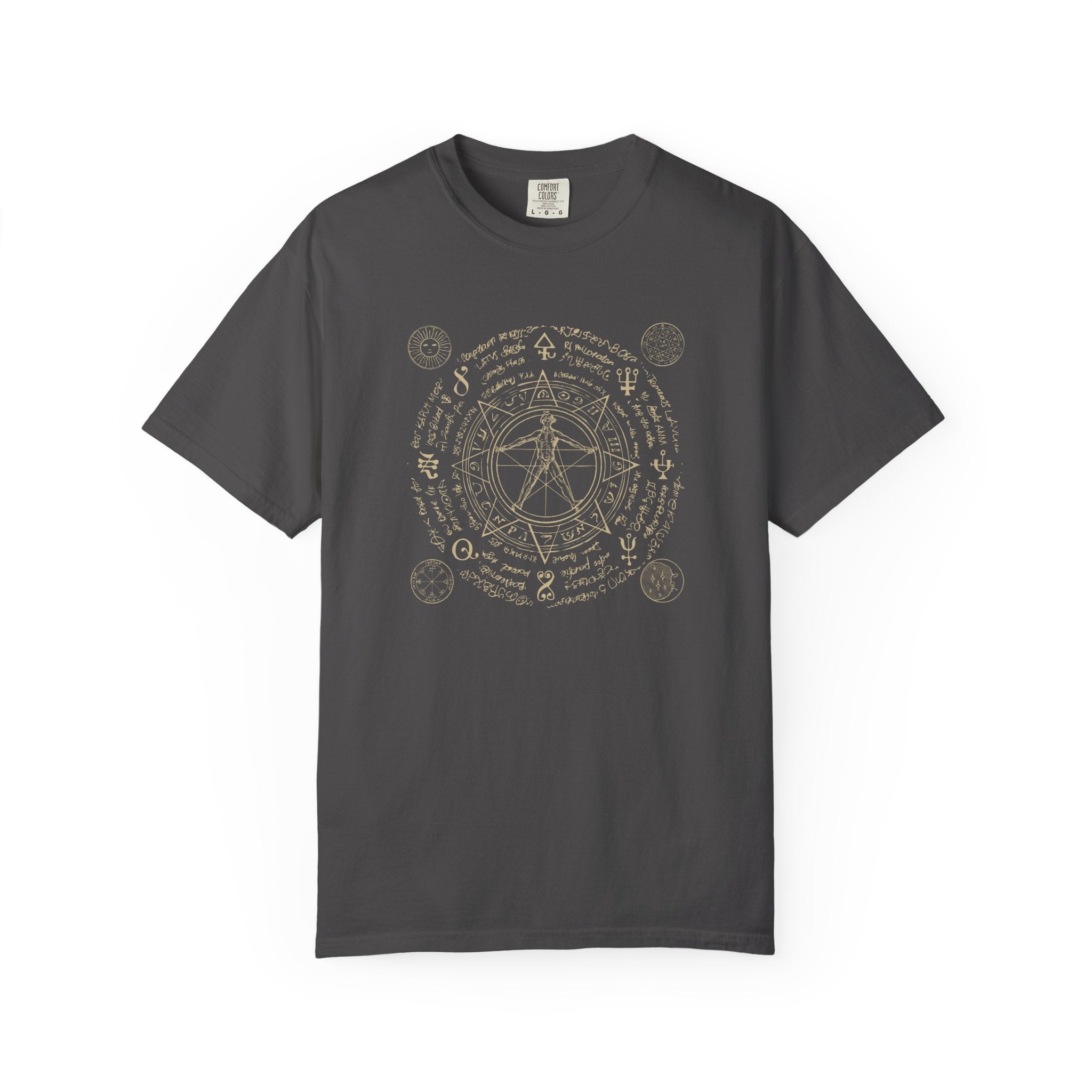 Vintage alchemy symbol graphic t-shirt