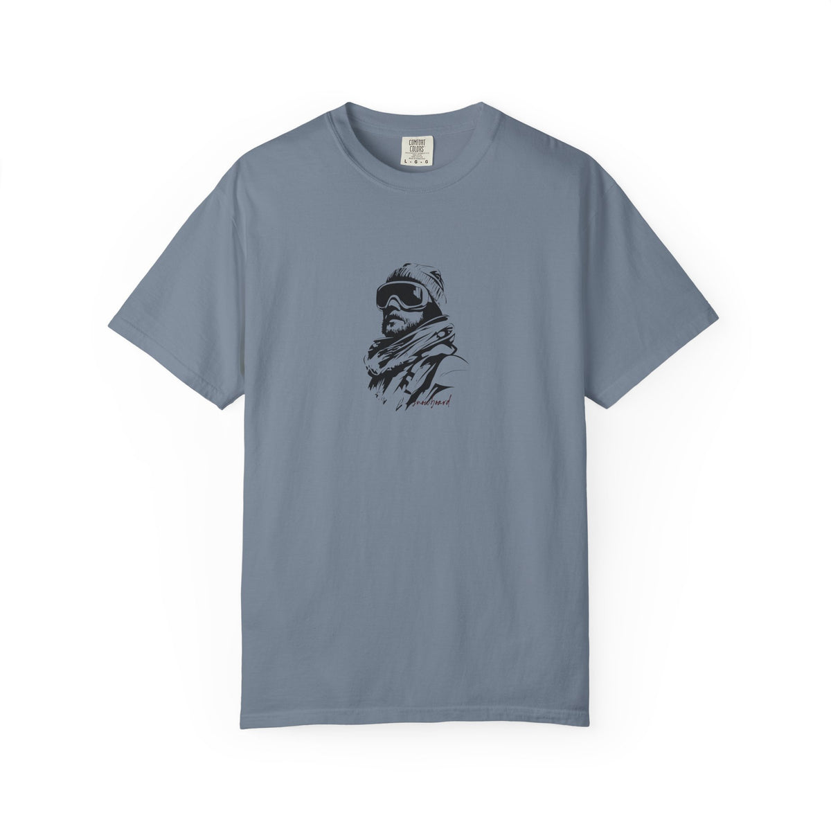 Blue adventure traveler graphic t-shirt