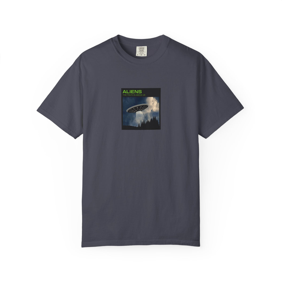 Aliens UFO Night Graphic T-Shirt Printify