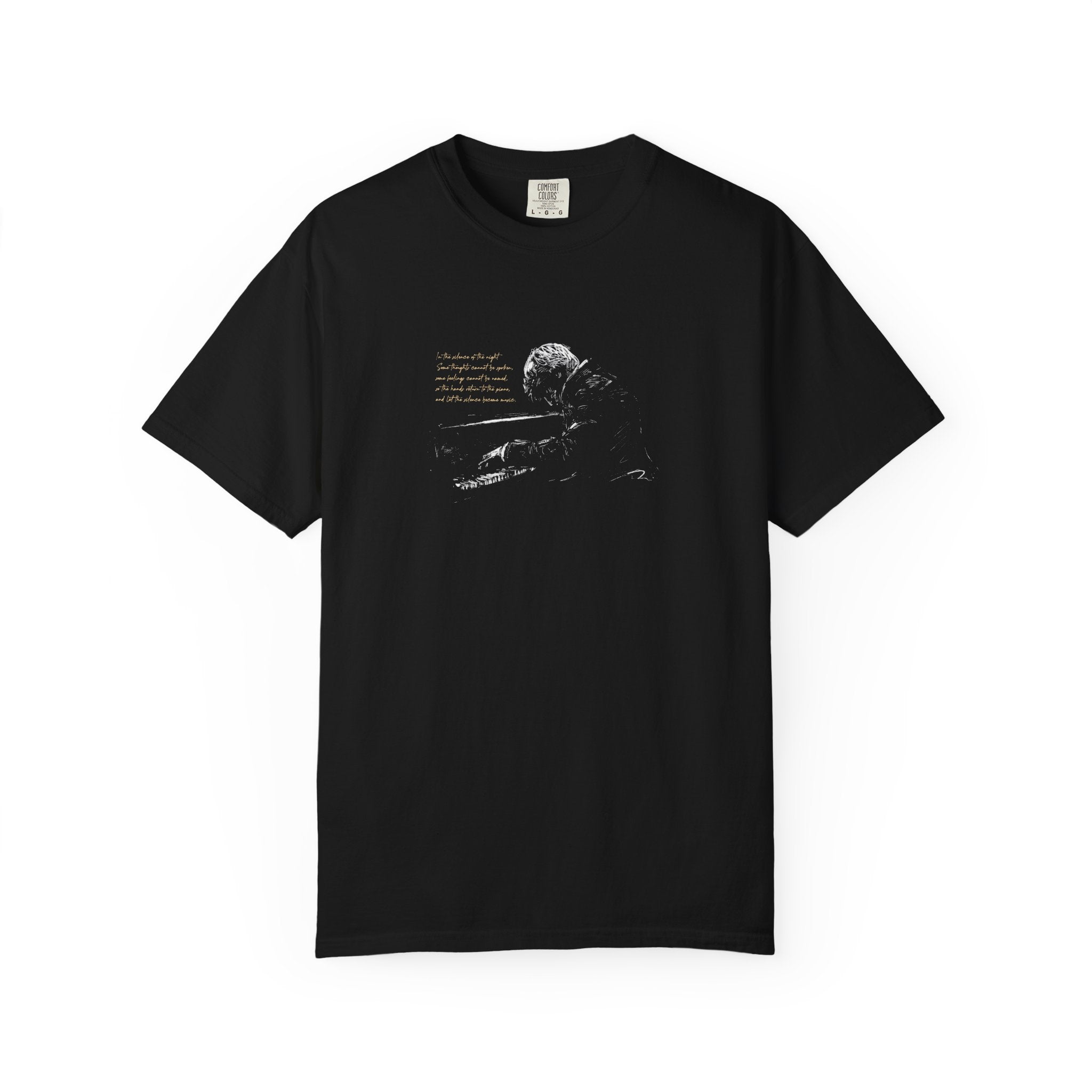 Play the music piano graphic t-shirt
