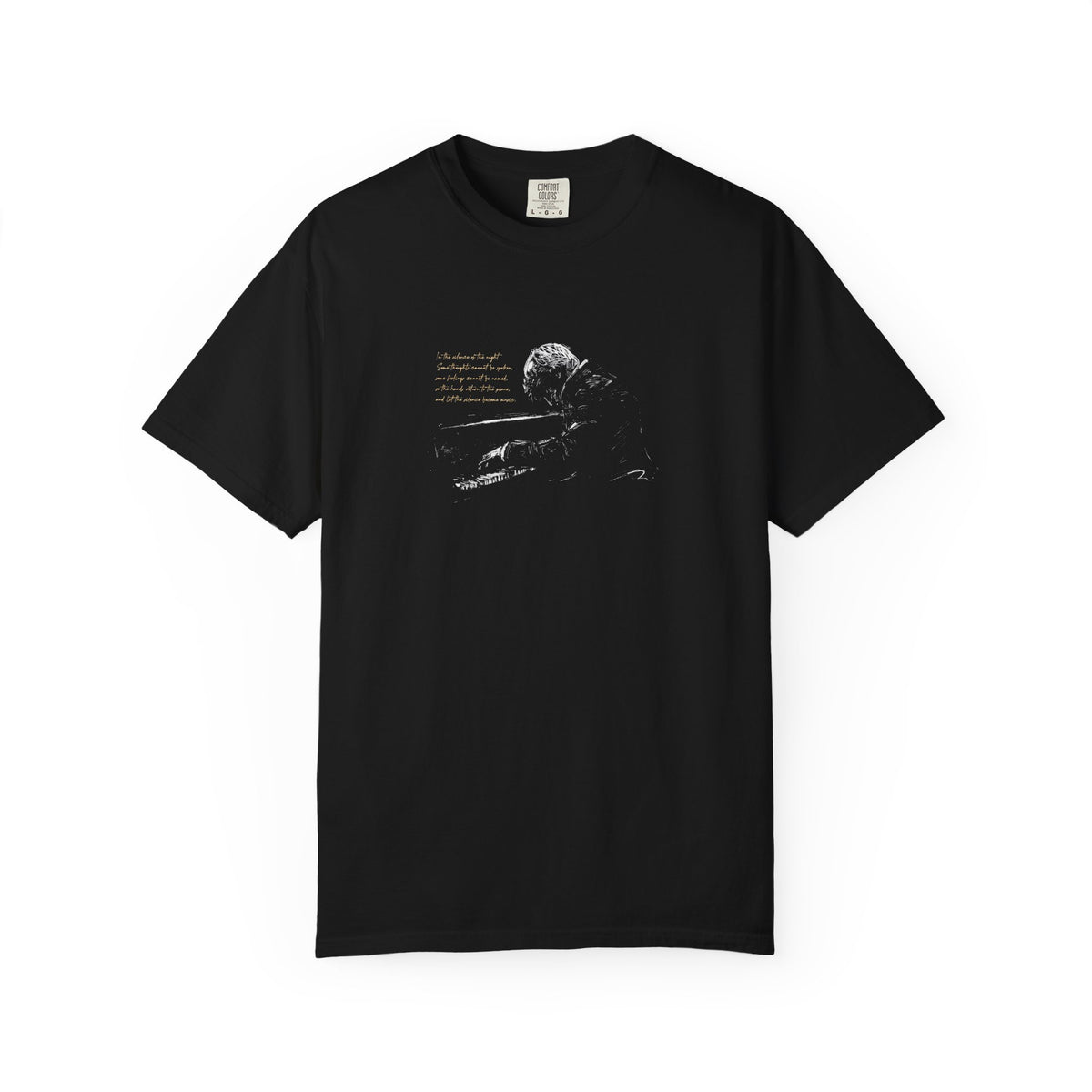 Play the music piano graphic t-shirt