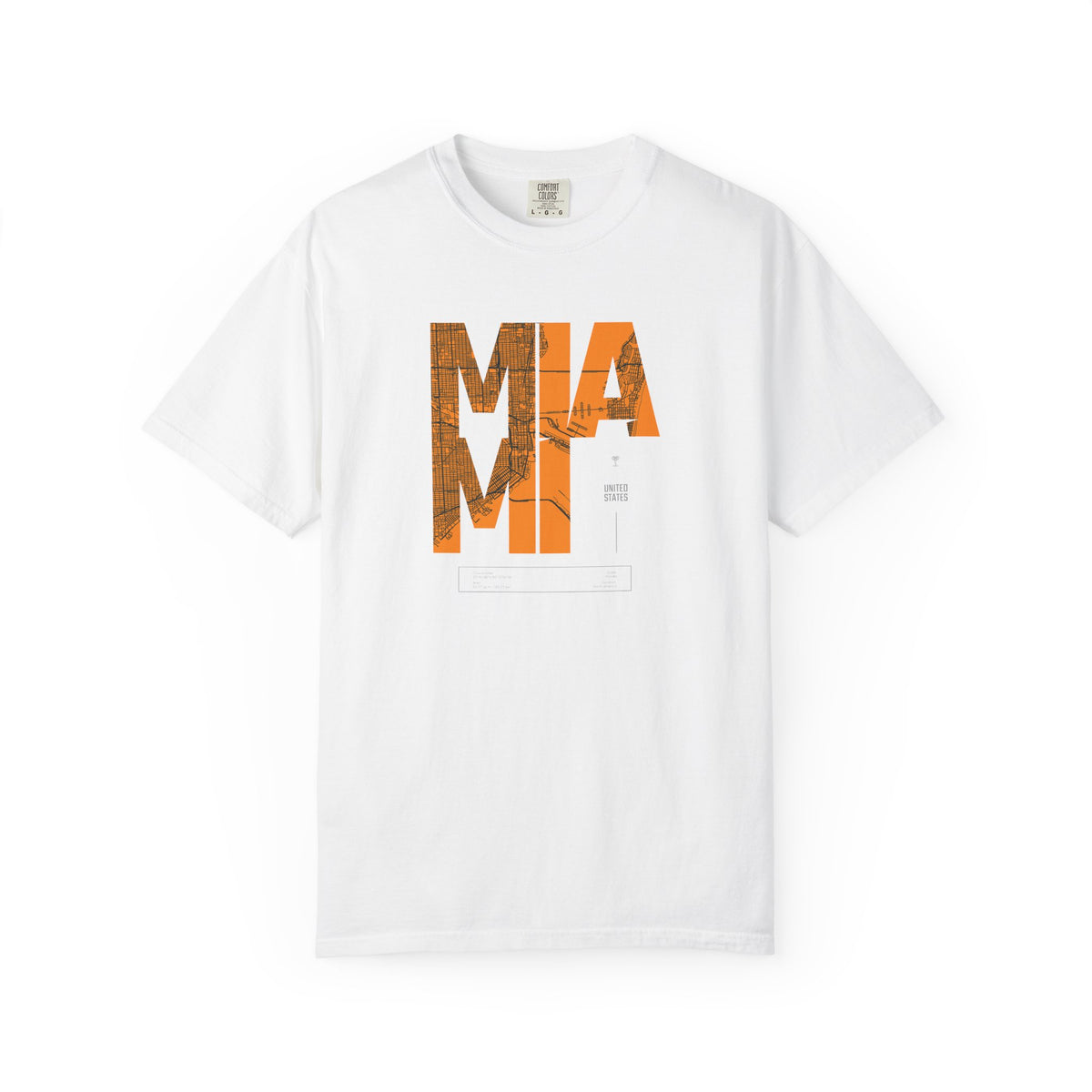Miami retro block graphic t-shirt