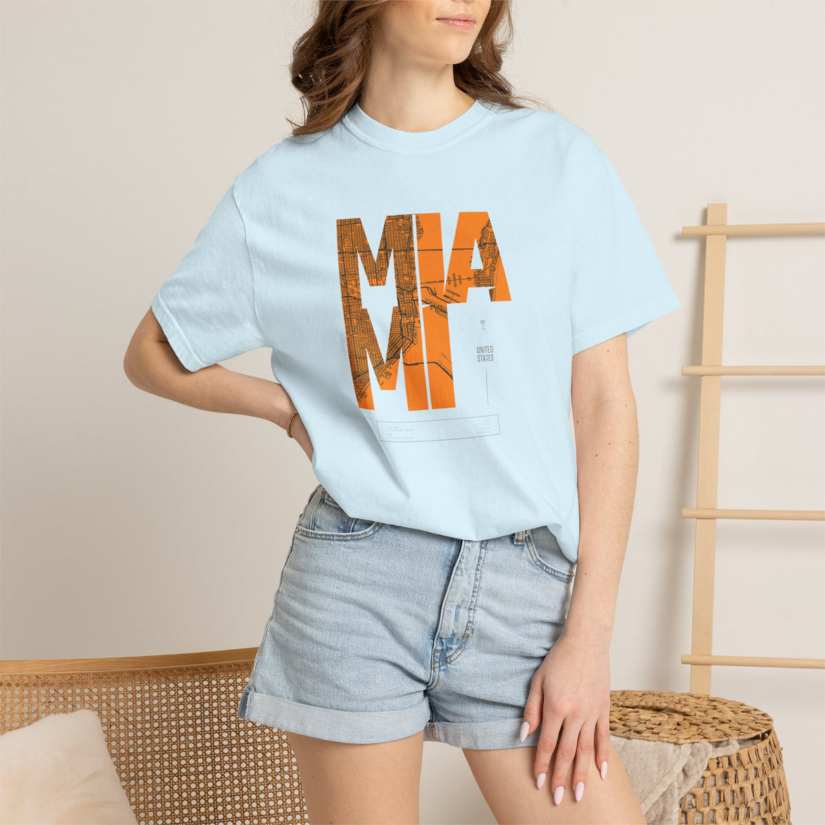 MIA MI Retro Block Graphic T-Shirt Printify