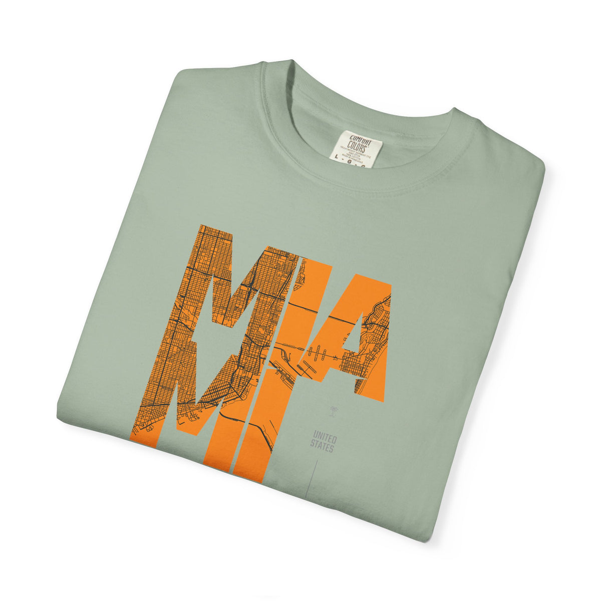 MIA MI Retro Block Graphic T-Shirt Printify