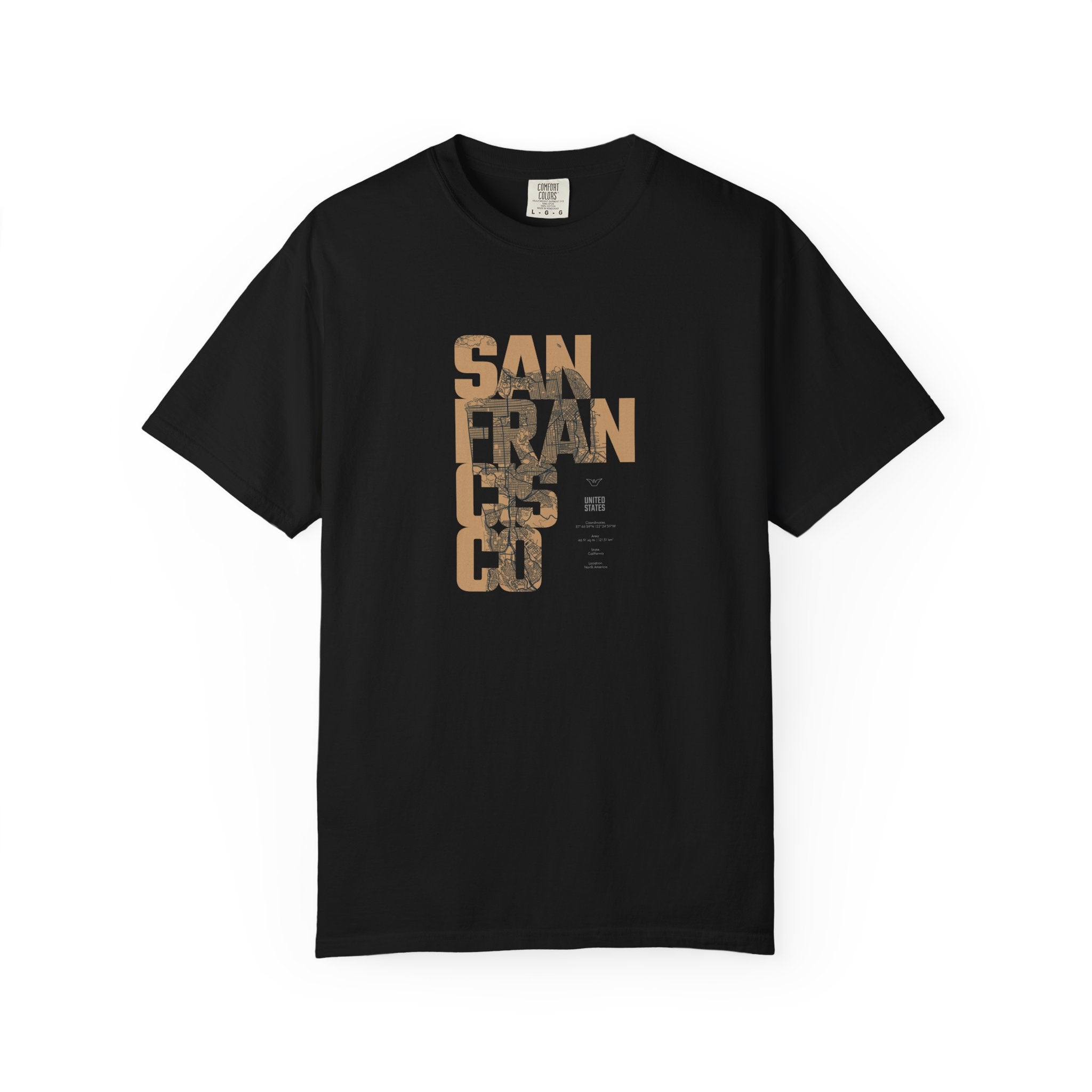 San francisco vertical logo graphic t-shirt
