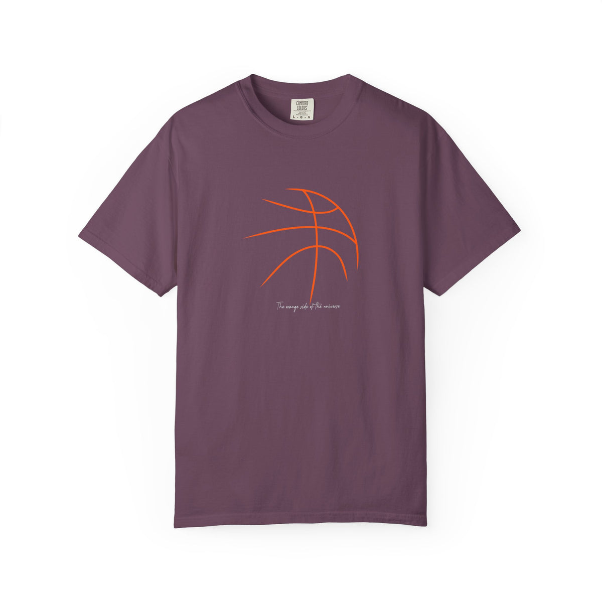 Purple basketball outline tee