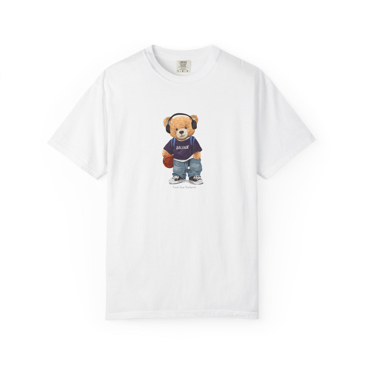 Teddy bear basketball tee