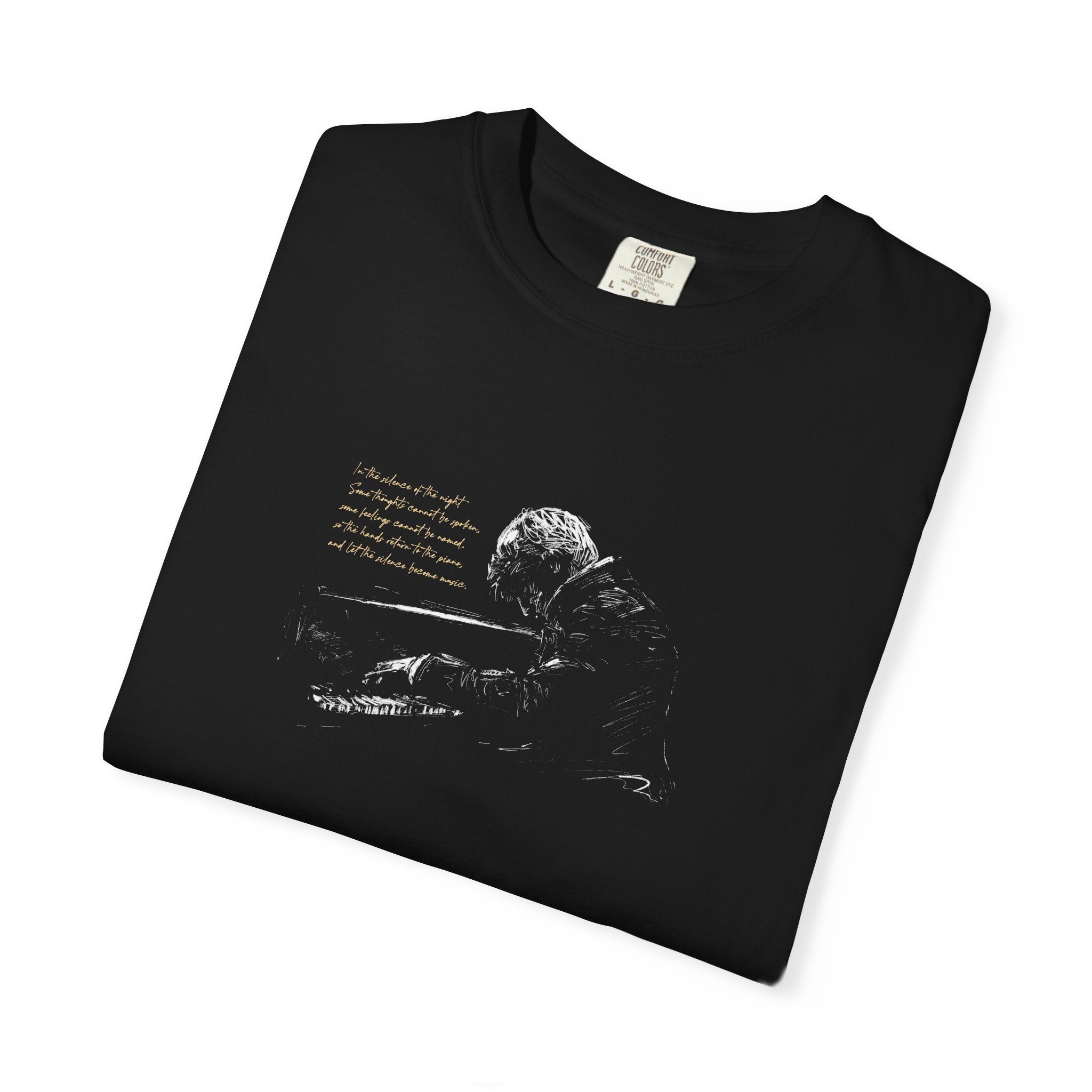 Play the music piano graphic t-shirt
