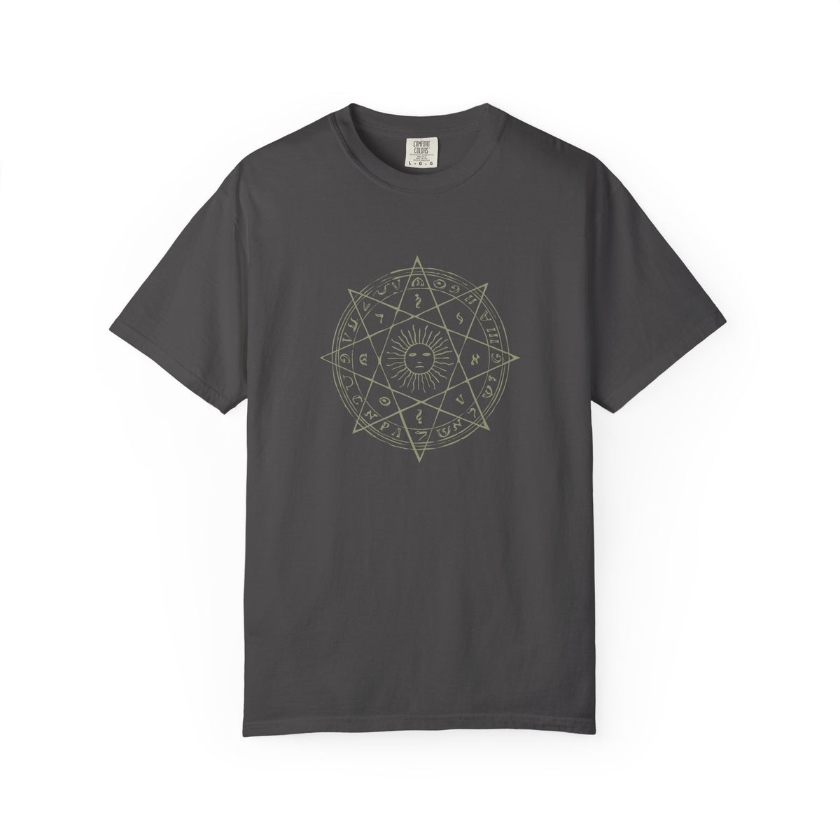 Mystic sun mandala astrology graphic t-shirt