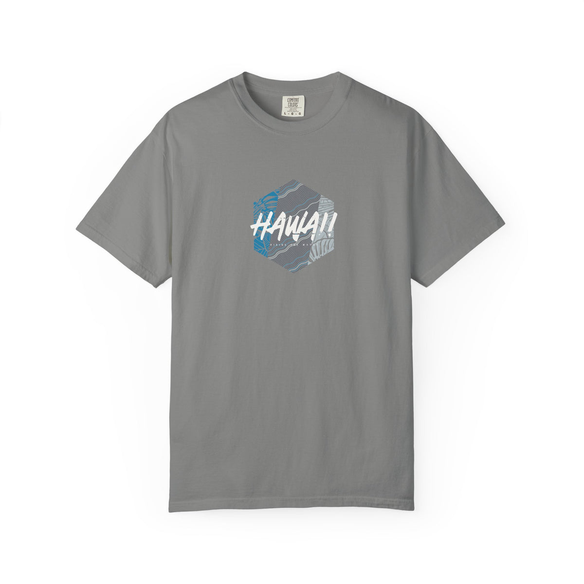 Gray hawaii surf hex graphic t-shirt