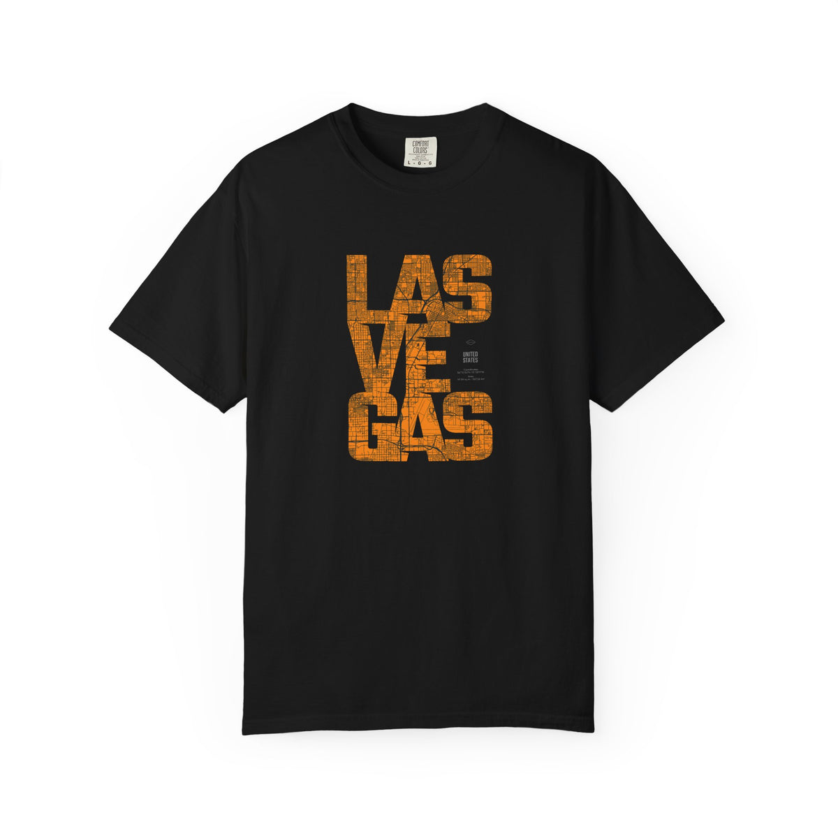 Las vegas vintage text graphic t-shirt