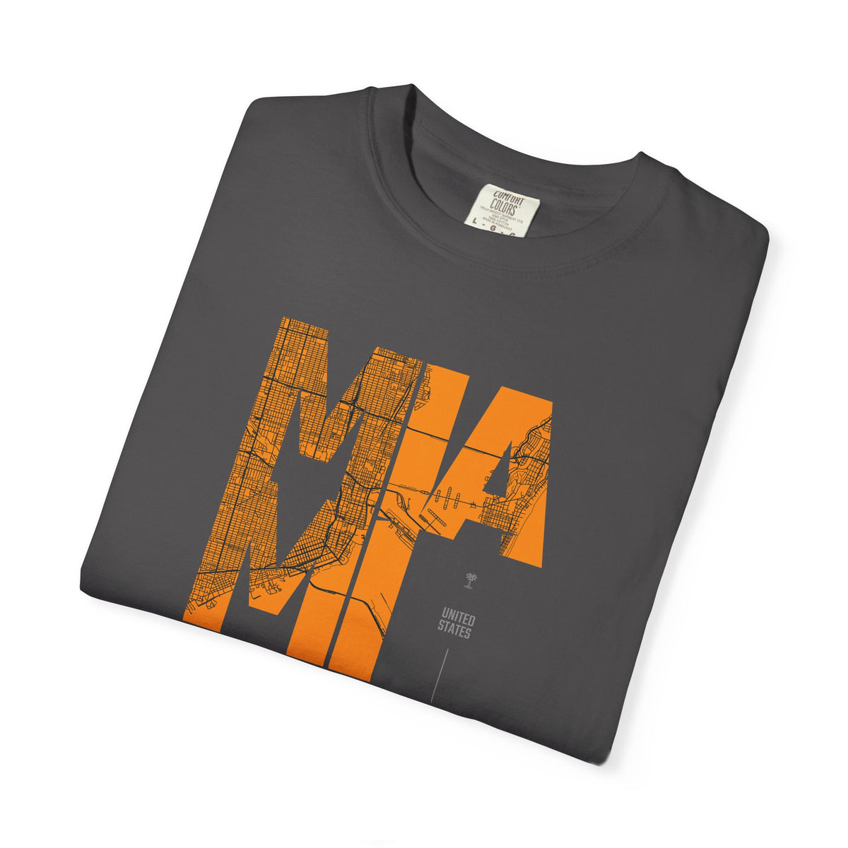 MIA MI Retro Block Graphic T-Shirt Printify