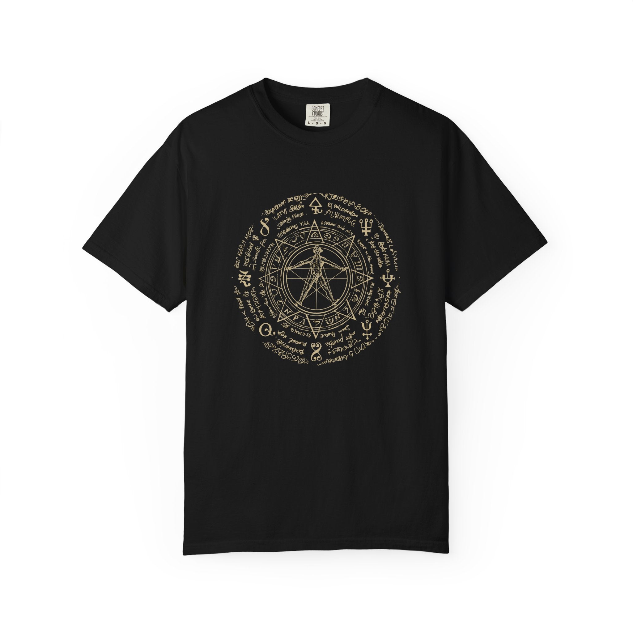 Alchemy circle occult graphic t-shirt