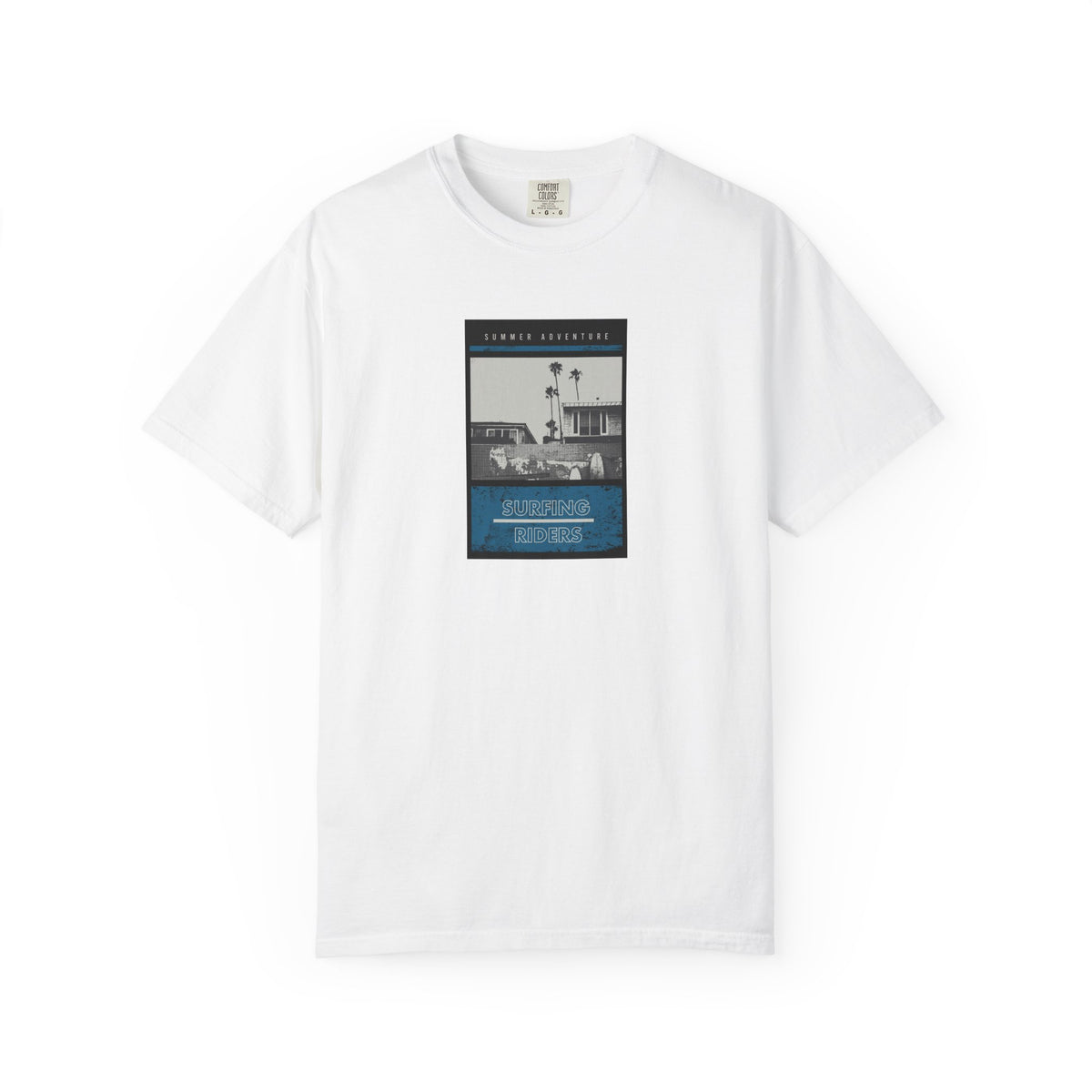 White california beach vintage photo graphic t-shirt