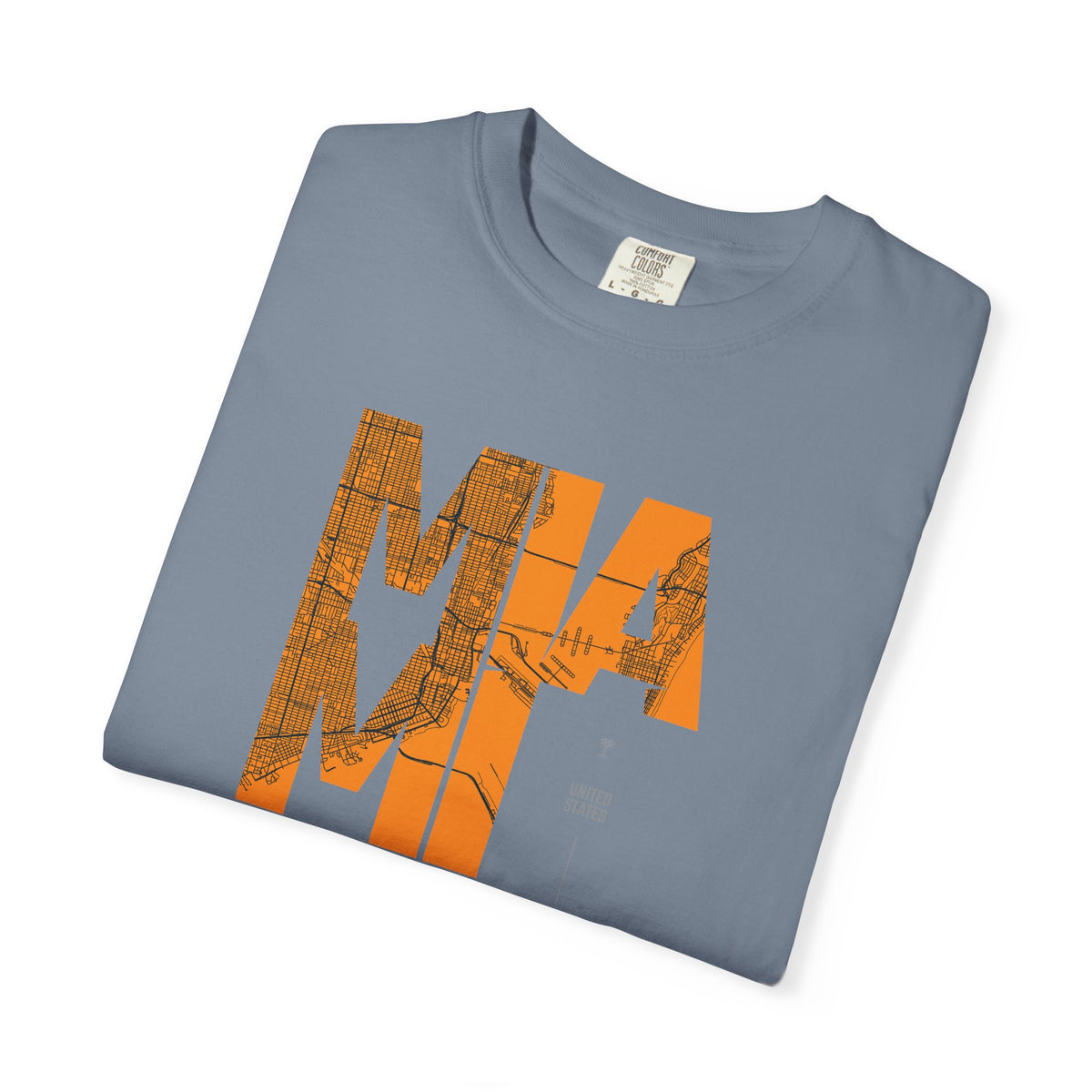 MIA MI Retro Block Graphic T-Shirt Printify