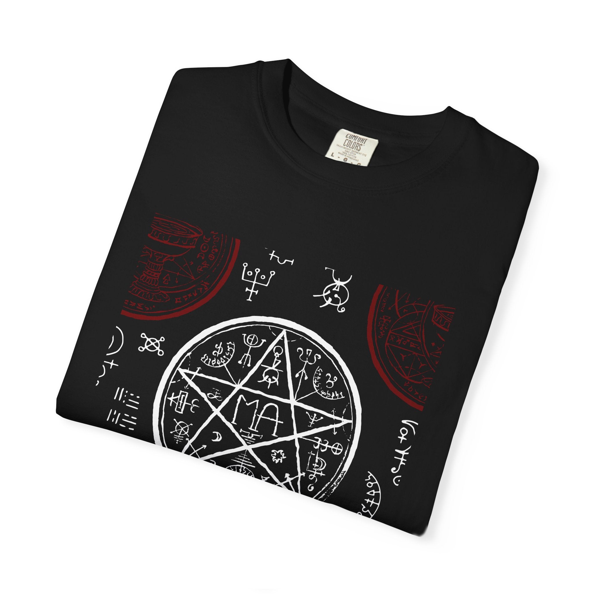 Occult Pentagram Symbol T-Shirt — Vintage Witchcraft Sigils Tee Printify